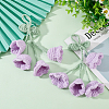 2Pcs Crochet Lily of The Valley Polyester Car Hanging Pendant HJEW-FG0001-14C-4