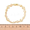 Brass Link Chain Bracelets for Women BJEW-D387-03G-7