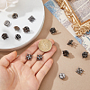 20Pcs Flower Alloy Rhinestone Lapel Pin Backs for Backpack Clothes JEWB-FH0002-72B-3