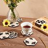 Olycraft 12Pcs 4 Style Wood Cup Mat DJEW-OC0001-29-5