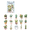 30Pcs Plant Waterproof PET Decorative Stickers PW-WG53909-02-1