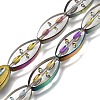 Electroplated Transparent Glass Beads Strands GL-CBA98F0-08D-1