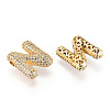 Brass Micro Pave Cubic Zirconia Pendants KK-N254-06G-N-2