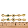 Rack Plating Brass Colorful Cubic Zirconia Eye & Teardrop & Heart Connector Charms KK-C074-18G-3