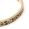 Ion Plating(IP) 304 Stainless Steel Enamel Hinged Bangles BJEW-D408-19G-3