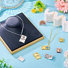 6Pcs 3 Colors Brass Locket Pendants KK-TA0001-98-7