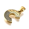 Golden 304 Stainless Steel Pendants STAS-K300-01G-C-2