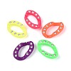 Opaque Spray Painted Acrylic Crystal Rhinestone Linking Rings OACR-T031-03M-1