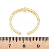 Brass Micro Pave Cubic Zirconia Cuff Open Rings CU-Z002-02G-5