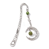 Alloy Moon Pendant Bookmark AJEW-JK00296-01-1