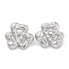 Non-Tarnish Flower 304 Stainless Steel Stud Earrings EJEW-H013-27P-1