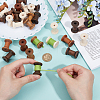 30Pcs 3 Colors Wooden Empty Spools for Wire TOOL-ME0001-03-3
