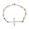201 Stainless Steel Link Chain Bracelets BJEW-A032-02GP-02-2