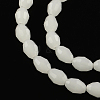 Faceted Rice Imitation Jade Glass Beads Strands X-GLAA-Q046-02C-1