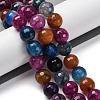 Natural Dragon Veins Agate(Dyed & Heated) Beads Strands G-K390-A11-01-2