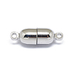 Rack Plating Brass Magnetic Clasps with Loops X-KK-F801-05-P-2