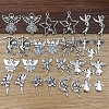 32Pcs 32 Styles Fairy Angel Tibetan Style Zinc Alloy Pendants PW-WG01E57-01-2