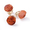 Adjustable Natural Rough Raw Carnelian Finger Rings RJEW-F100-04G-1