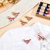 8Pcs Stainless Steel Brooches JEWB-ME00005-4