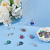 27Pcs 9 Styles AB Color Glass European Dangle Charms PALLOY-AR00048-4
