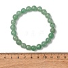 Dyed Natural Green Aventurine Beads Stretch Bracelets X-BJEW-Q305-8
