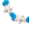 Synthetic Turquoise & ABS Plastic Imitation Pearl Beaded Bracelets for Women BJEW-JB12370-3