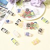 28Pcs 7 Colors Transparent Acrylic Enamel Beads OACR-CJ0002-85-5
