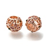 Rack Plating Alloy Rhinestone European Beads PALLOY-P307-04RG-1