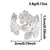 304 Stainless Steel Cuff Open Rings for Women LS-KF1172-1-1