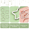 CHGCRAFT 50Pcs 5 Style Iron Keychain Clasps FIND-CA0003-95-6