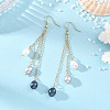 Natural Cultured Freshwater Pearl Tassel Dangle Earrings EJEW-JE07381-01-1