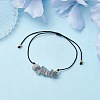 Natural Labradorite Braided Bead Bracelets BJEW-JB11155-06-2