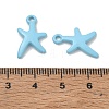 Spray Painted Alloy Pendants AL-CBA5D51-01B-4