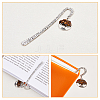 Flat Round with Tree of Life Natural & Synthetic Gemstone Bookmarks AJEW-FH00015-3
