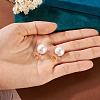 925 Sterling Silver Round Stud Earrings EJEW-TAC00030-02-7