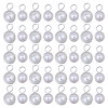 40Pcs 2 Style Shell Pearl Pendants PALLOY-CA00028-1