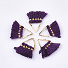 Polycotton(Polyester Cotton) Tassel Charms Decorations FIND-S302-10N-1