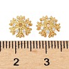 Brass Micro Pave Clear Cubic Zirconia Bead Caps KK-V015-32G-2