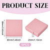 5Pcs Rhombus Textured Cardboard Jewelry Packing Boxes with Sponge Inside CBOX-TA0001-18D-3