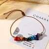 Chakra Theeme Natural Mixed Gemstone Beads Braided Bead Bracelets for Women RA3392-3