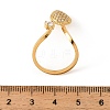 304 Stainless Steel Micro Pave Clear Cubic Zirconia Cuff Open Rings RJEW-G379-04G-2