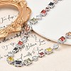 Brass Colorful Cubic Zirconia Cup Chain Oval & Rectangle Necklaces for Women NJEW-M079-05P-3