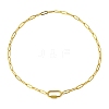 4MM 304 Stainless Steel Paperclip Chain Necklaces with Screw Carabiner Lock Charms for Women NJEW-JN06229-3