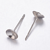 Tarnish Resistant 304 Stainless Steel Stud Earrings Findings X-STAS-K146-016-6mm-1