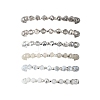 6Pcs Round Glass & CCB Beads Stretch Bracelets for Women BJEW-JB12676-4