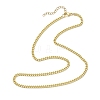 Brass Curb Chain Necklaces NJEW-JN04747-3