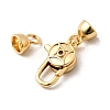 Brass Micro Pave Cubic Zirconia Lobster Claw Clasps KK-U059-51G-2