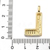 Brass Micro Pave Cubic Zirconia Pendants KK-B126-02G-L-3