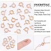 Unicraftale Ion Plating(IP) 20Pcs 304 Stainless Steel Smooth Surface Spring Ring Clasps STAS-UN0040-96RG-5