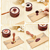 Brass Wax Seal Stamp with Rosewood Handle AJEW-WH0412-0026-3